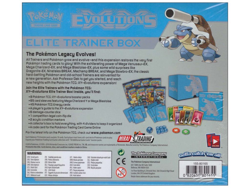Evolutions Blastoise Elite Trainer Box achterkant