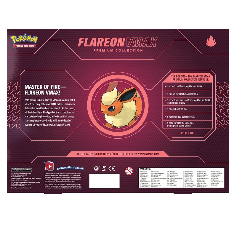 Pokemon good Flareon VMAX Premium Collection Box