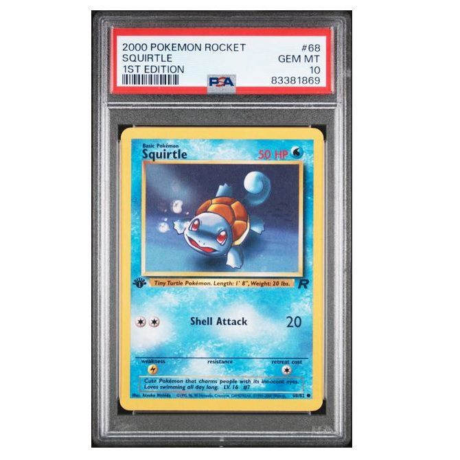 Squirtle [1st Edition] #68 Team Rocket PSA 10 - PSA Slabs