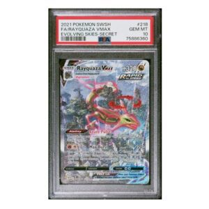Rayquaza VMAX #218 Pokemon Evolving Skies PSA 10