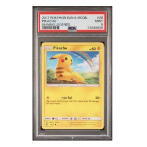 Pikachu #28 Shining Legends PSA 9