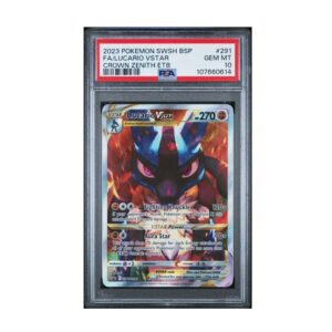 Lucario VSTAR #SWSH291 Crown Zenith ETB Promo PSA 10