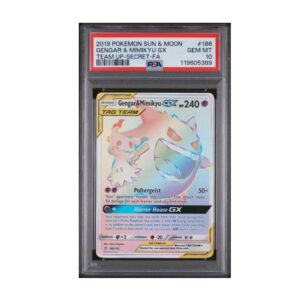 Gengar & Mimikyu GX #186 Team Up PSA 10